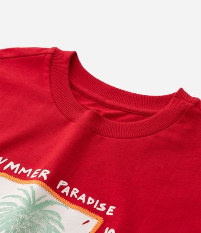 Remera Infantil Regular con Estampado de Palmeras - Talle 5 a 14 años 3