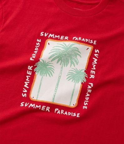 Remera Infantil Regular con Estampado de Palmeras - Talle 5 a 14 años 5