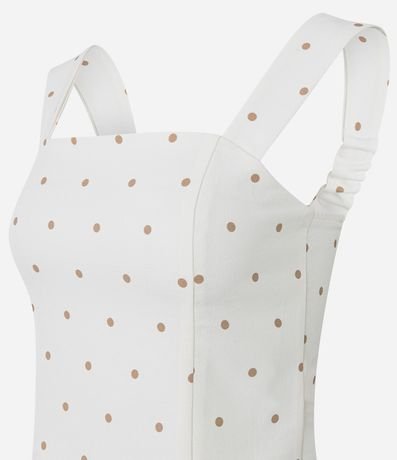 Blusa Texturizado en Piquet con Bretel Ancho y Estampa de Lunares 6