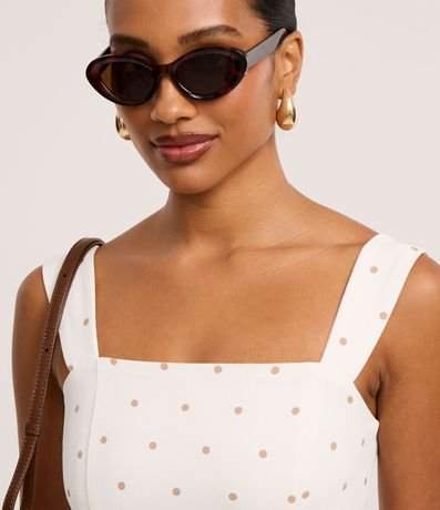 Blusa Texturizado en Piquet con Bretel Ancho y Estampa de Lunares 4