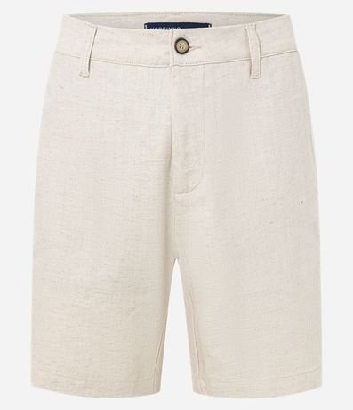 Bermuda en Sarga con Bolsillo Único en la Espalda 5