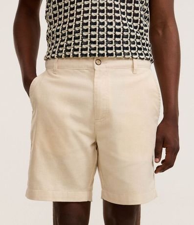 Bermuda en Sarga con Bolsillo Único en la Espalda 2