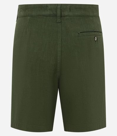 Bermuda en Sarga con Bolsillo Único en la Espalda 6