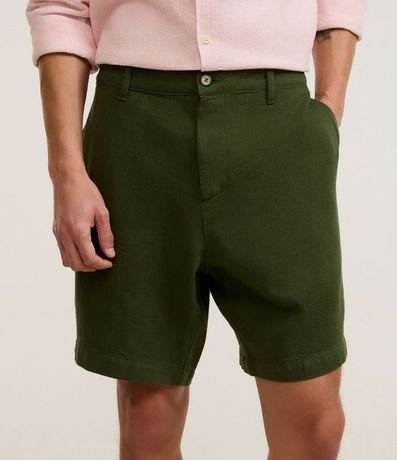 Bermuda en Sarga con Bolsillo Único en la Espalda 2