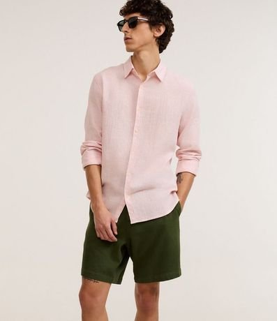 Bermuda en Sarga con Bolsillo Único en la Espalda 4