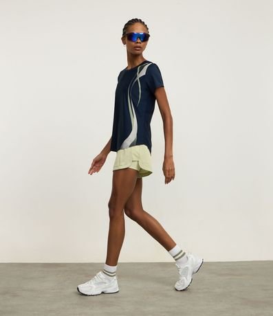 Bermuda Deportiva en Microfibra con Cintura Alto