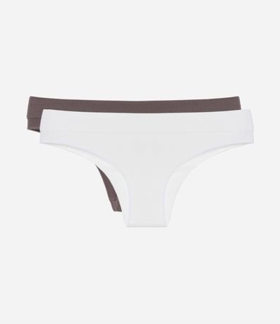 Kit 02 Bombachas Bikini Básicas Seamless