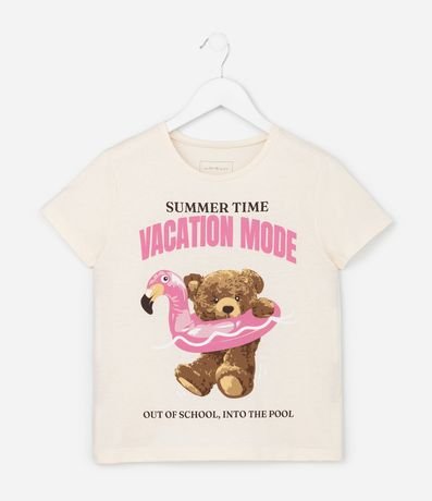 Remera Infantil con Estampa Osita - Talle 5 a 14 años