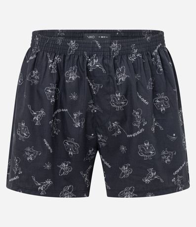 Calzoncillo Boxer de Tela en Tricolina con Estampa de Spider Man