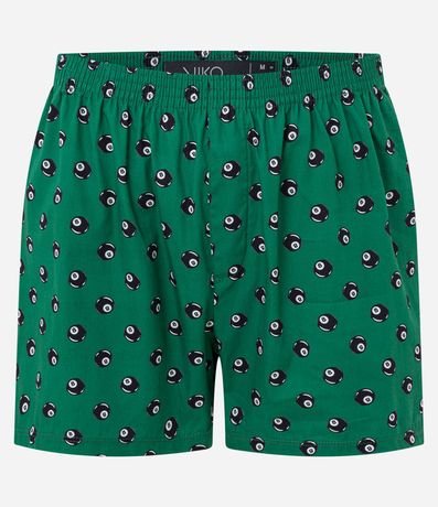 Calzoncillo Boxer de Tela en Tricolina con Estampa Bola Ocho