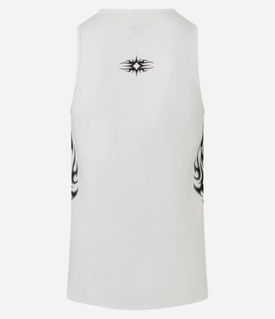 Musculosa Muscle en Rib de  Algodón con Estampa Tribal 10