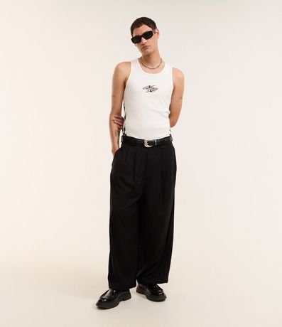 Musculosa Muscle en Rib de  Algodón con Estampa Tribal 2