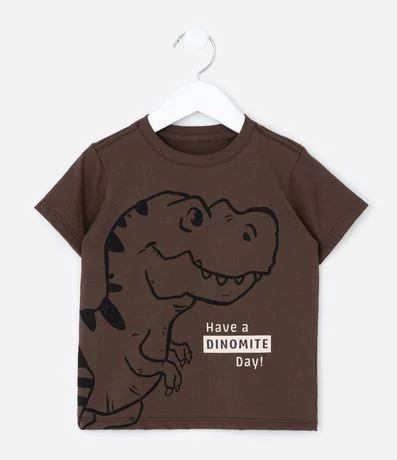Remera Infantil con Estampado de Dinosaurio - Talle 1 a 6 años 2