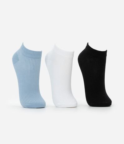 Kit 03 Medias Caña Corta Deportivas en Algodón con Logo Get Over 2