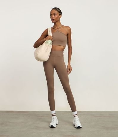 Top Deportivo con Copa de Textura Acanalada y Escote Halter 2