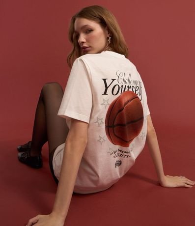 Remera en Algodón con Estampa Frente y Espalda Challenge Yourself 5