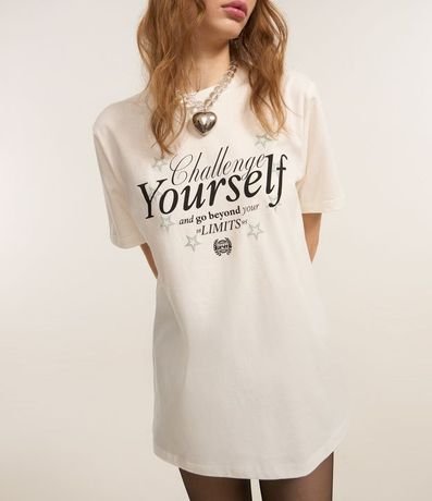 Remera en Algodón con Estampa Frente y Espalda Challenge Yourself 4