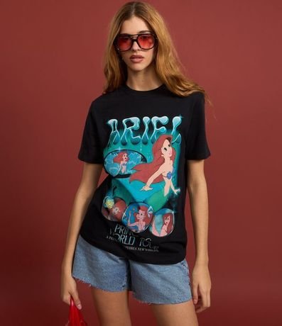 Remera T-shirt en Algodón con Estampa Ariel 4