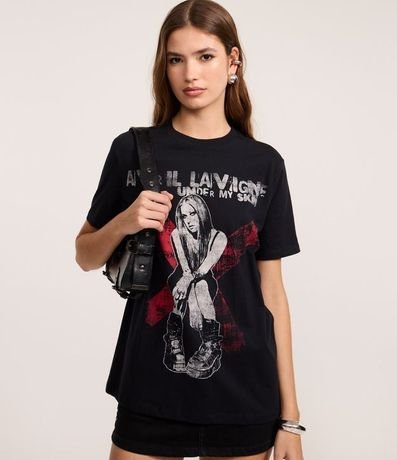 Remera T-Shirt en Algodón con Estampa Avril Lavigne 3