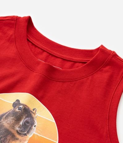 Musculosa Infantil con Estampa de Carpincho - Talle 5 a 14 años 4
