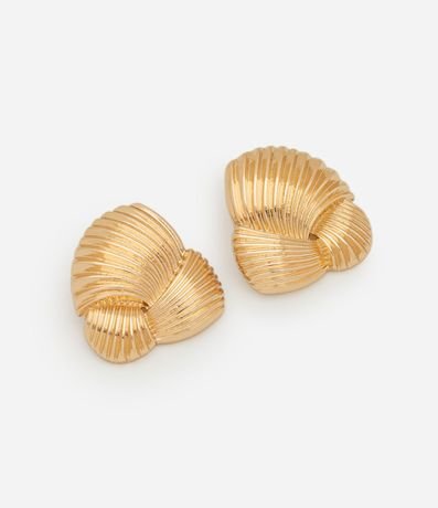 Caravana Botón en Metal con Nudo y Efecto Espiral Ondas