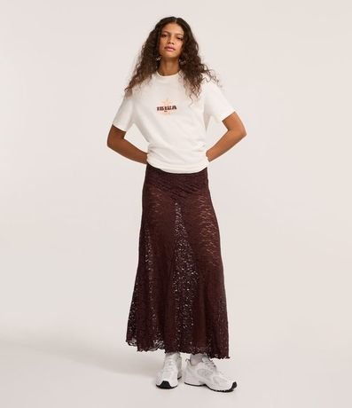 Pollera Larga en Encaje Floral 2