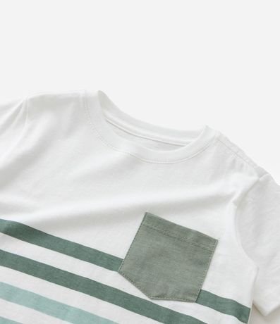 Remera Infantil con Pequeño Bolsillo y Rayas - Talle 1 a 6 años 5