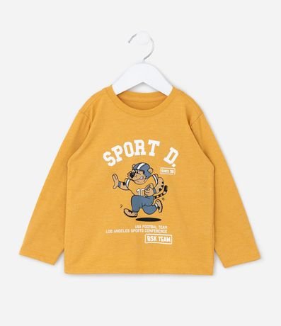 Remera Infantil con Estampado de Tigre Fútbol Americano - Talle 1 a 6 años