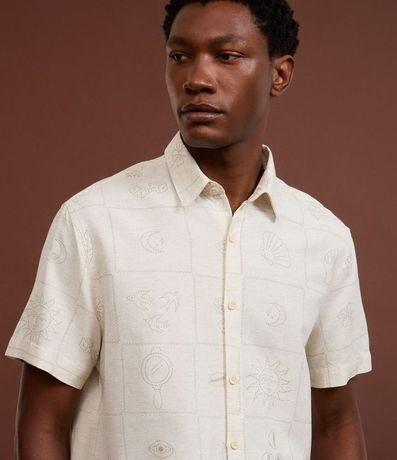 Camisa Regular en Algodón con Bordado Floral 8