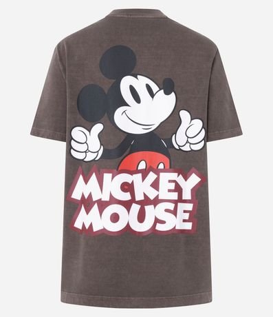 Remera en Algodón desteñido con Estampa Frente y Espalda Mickey 8