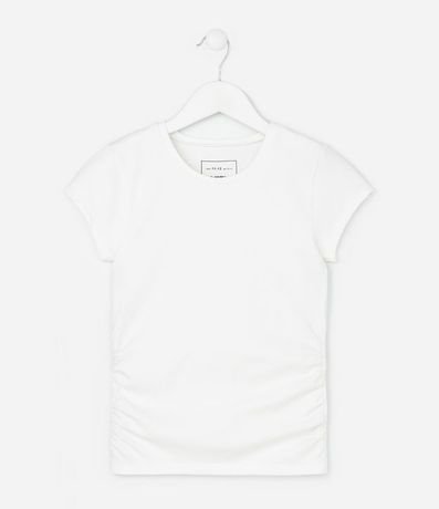 Blusa Infantil en Algodón con Drapeado Lateral - Talle 5 a 14 años 2