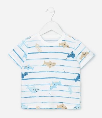 Remera Infantil con Estampa de Rayas Fondo del Mar - Talle 1 a 6 años 2