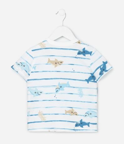Remera Infantil con Estampa de Rayas Fondo del Mar - Talle 1 a 6 años 3