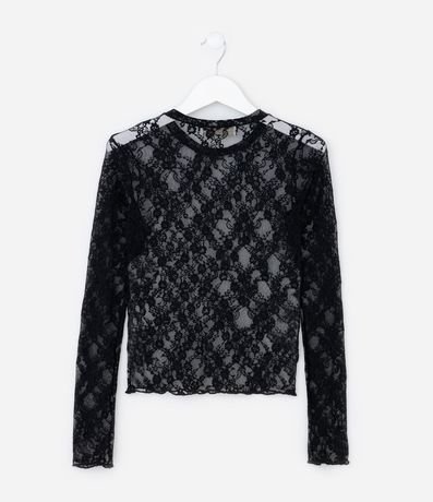 Blusa Infantil en Tule Encaje - Talle 7 a 14 años 3