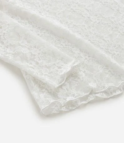 Blusa Infantil en Tule Encaje - Talle 7 a 14 años 7