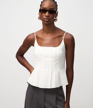 Blusa Bengalina con Bretel Fino y Pinzas Delanteras 1