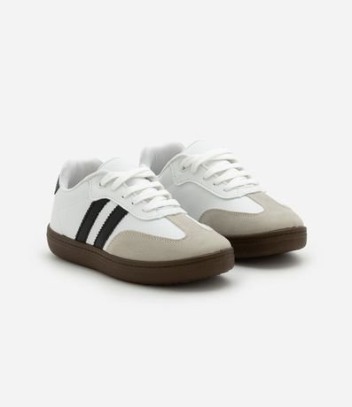 Championes Infantil en PU con Recortes Contrastantes - Talle 28 al 34