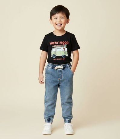 Remera Infantil con Estampa de Kombi - Talle 1 a 6 años