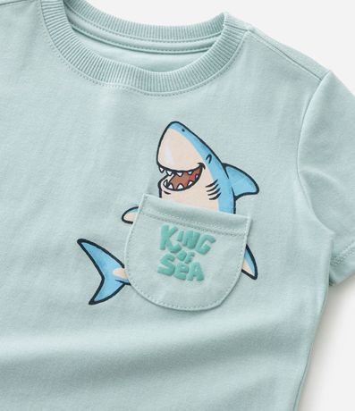 Remera Infantil con Bolsillo Estampado de Tiburón  - Talle 1 a 6 años 5