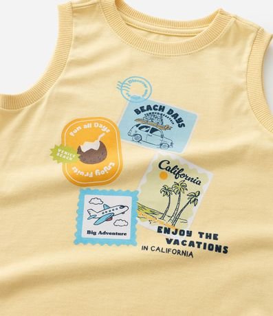 Musculosa Infantil con Estampado de Sellos Tropicales - Talle 1 a 6 años 6