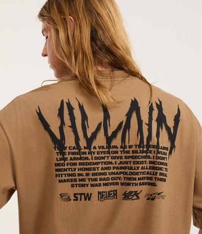 Remera Manga corta en Media Malla con Estampa Lettering Frente y Espalda 3