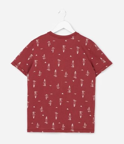 Remera Infantil Regular con Estampa de Mini Ícones de Playa - Talle 5 a 14 años 2