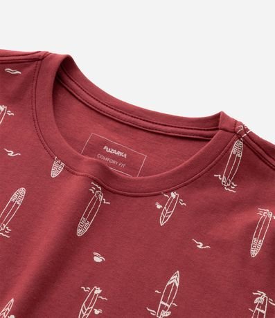 Remera Infantil Regular con Estampa de Mini Ícones de Playa - Talle 5 a 14 años 4