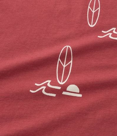 Remera Infantil Regular con Estampa de Mini Ícones de Playa - Talle 5 a 14 años 5