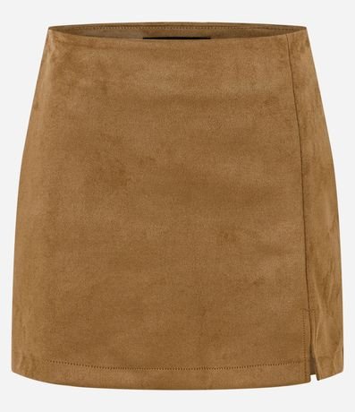 Short Pollera Corto en Gamuza con Encaje 4