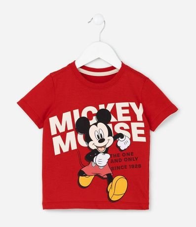 Remera Infantil en Media Malla con Estampa Mickey Mouse - Talle 1 a 5 años