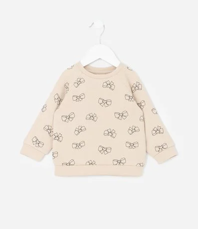 Saco Infantil en Modal con Estampado de Moñitas – Talle 0 a 18 Meses 2