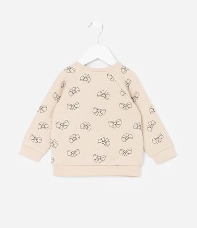 Saco Infantil en Modal con Estampado de Moñitas – Talle 0 a 18 Meses 3