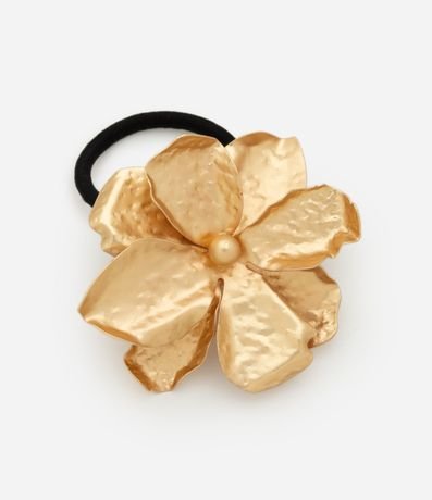 Elástico para el Pelo en Metal con Forma de Flor