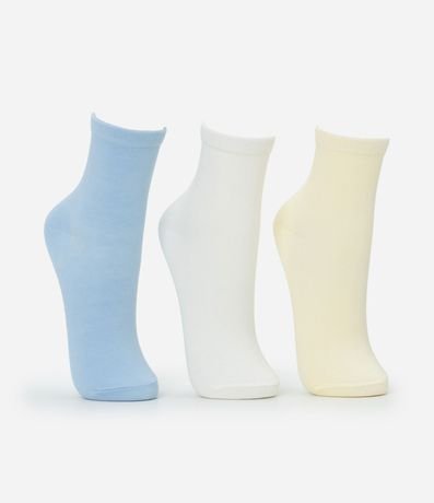 Kit 03 Medias Cano Mediano en Algodón con Etiquetas Smiles 2